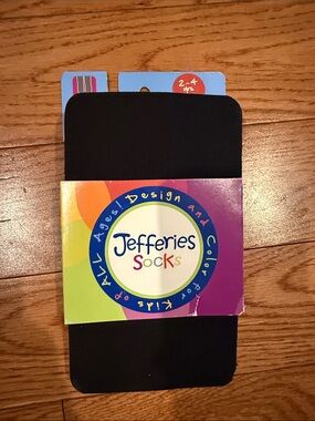 Toddlers Girl Jefferies Socks Black tights  - Solid Black